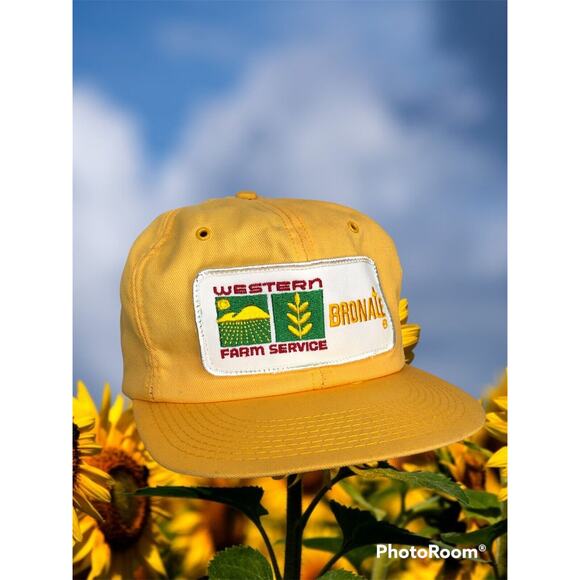 Vintage Western Farm Service Snap back K-Brand Trucker Farmer Hat Cap USA - Picture 1 of 11